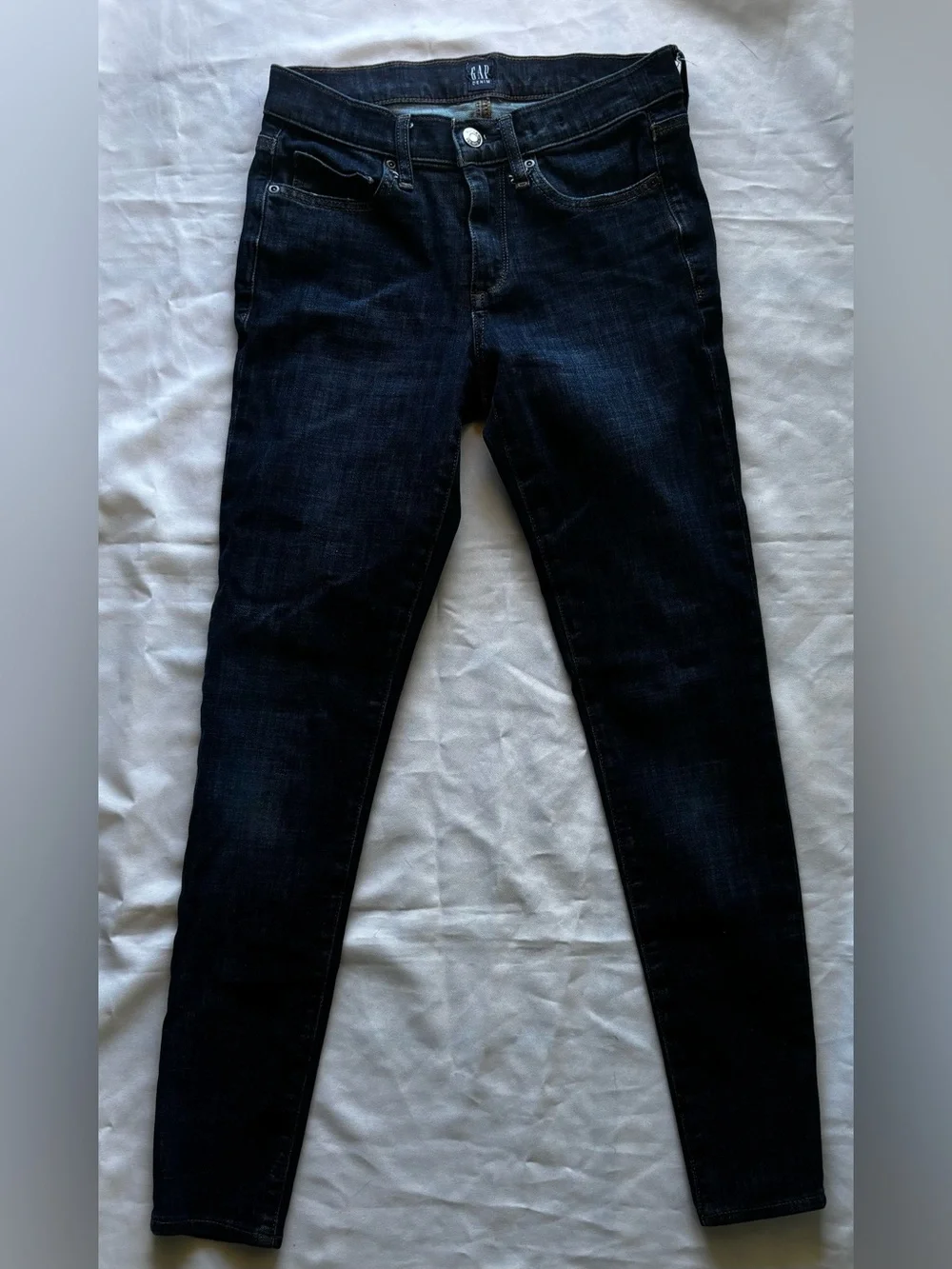 GAP Womens “True Skinny” Jeans in Dark Wash Sz 26R